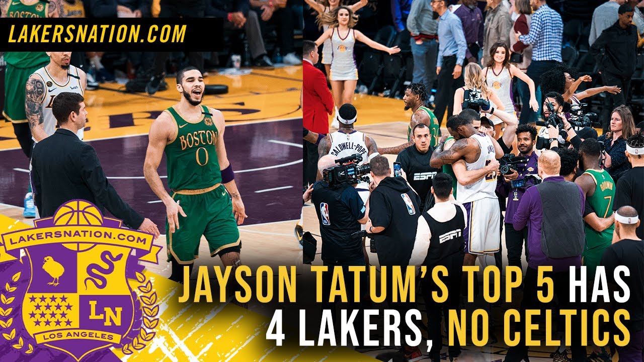 Jayson Tatum's All-Time Top 5 Includes 4 Lakers, 0 Celtics