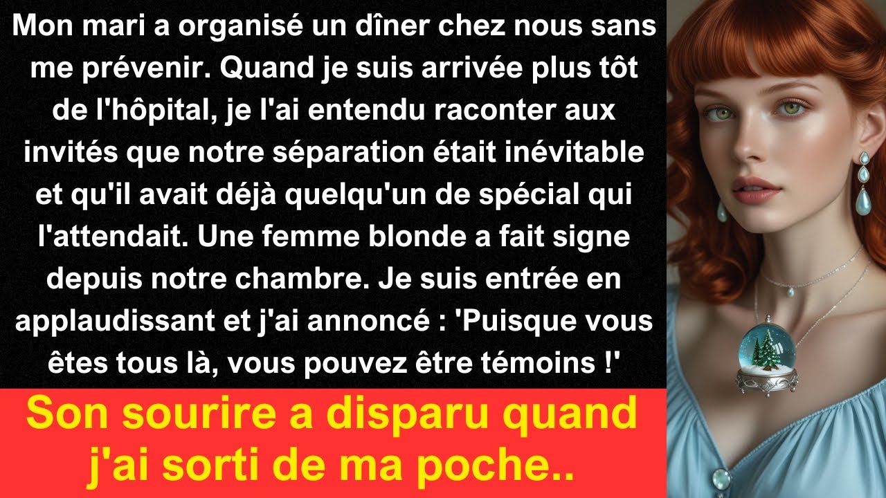 Mon mari a organisé un dîner chez nous sans me prévenir. Quand je suis arrivée plus tôt de...