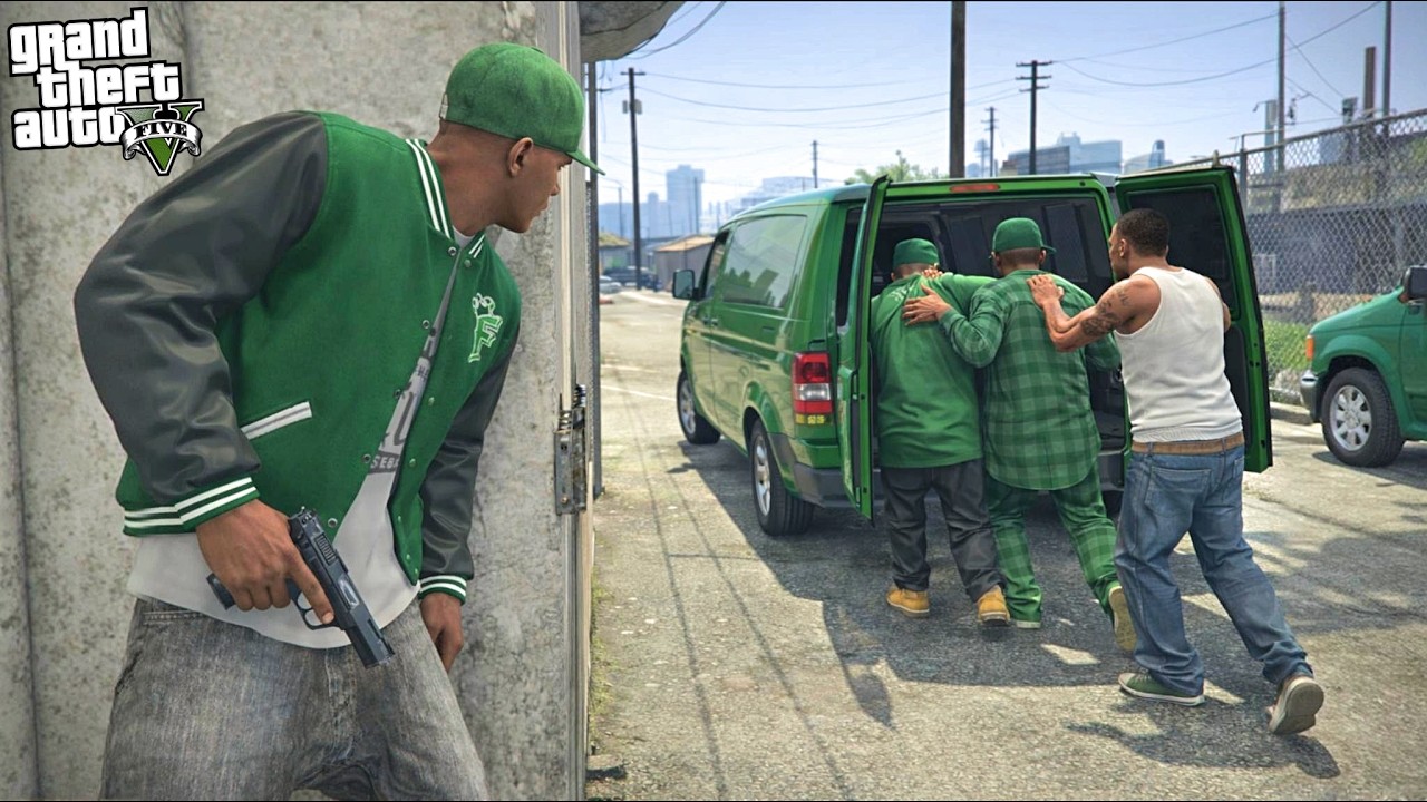 FRANKLIN CAUGHT CJ STEALING GROVE STREET FAMILY MEMBERS IN GTA 5!!! (GTA 5 Mods)