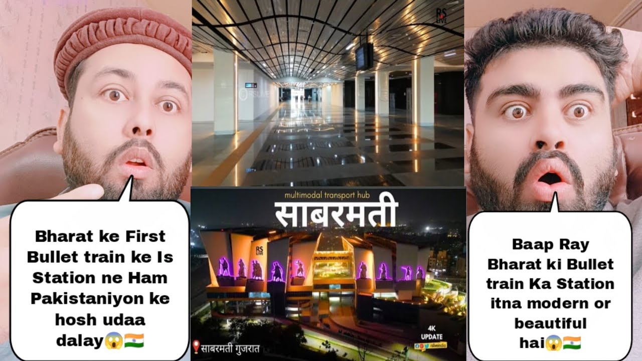 India's First Bullet Train Station Tour | Sabarmati Bullet Train Station Is Ready | Pakistani React