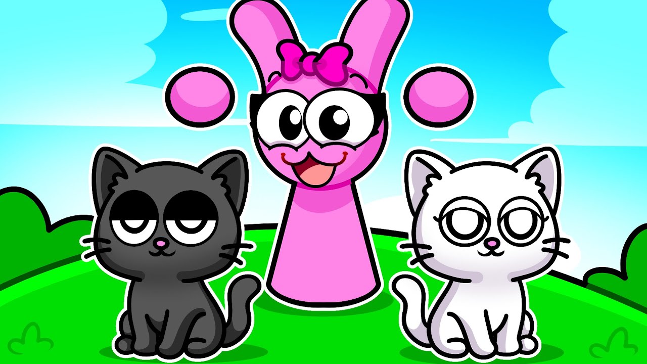 Transformei os SPRUNKIS BEBÊS em GATINHOS no Roblox