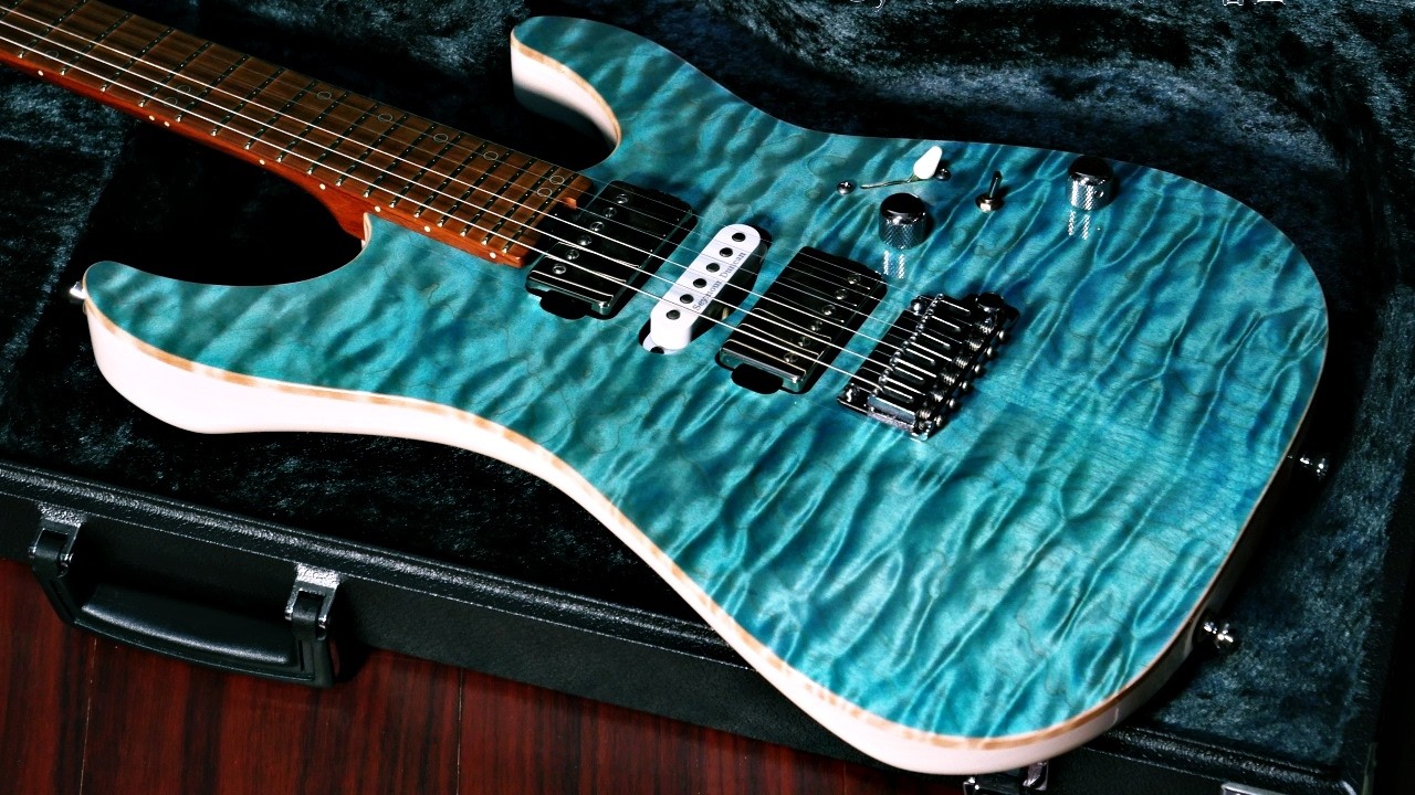 AAAAAキルト、パーフェロー・ネックのハイエンドなショップオーダー！ Schecter Exceed EX-5B-24-CTM-VTR 5A Quilted Maple 【ギターバイヤー増田】
