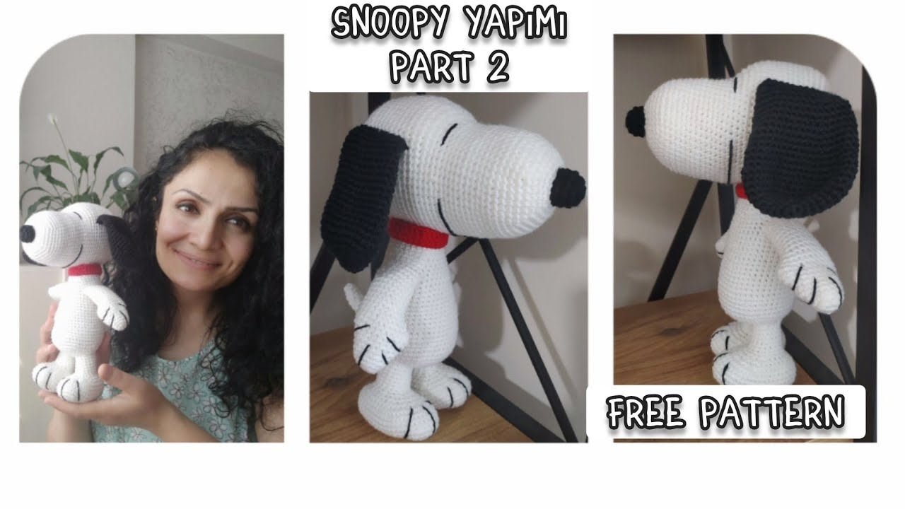 Amigurumi Snoopy  El Yapımı Part 2 #diy #amigurumiköpek #amigurumisnoopy #freepattern