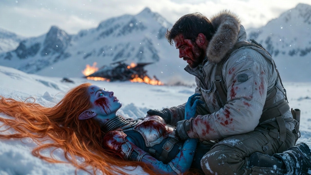 Freezing Alien Queen Bleeding & Hungry—Human Whispers “Beautiful” | HFY