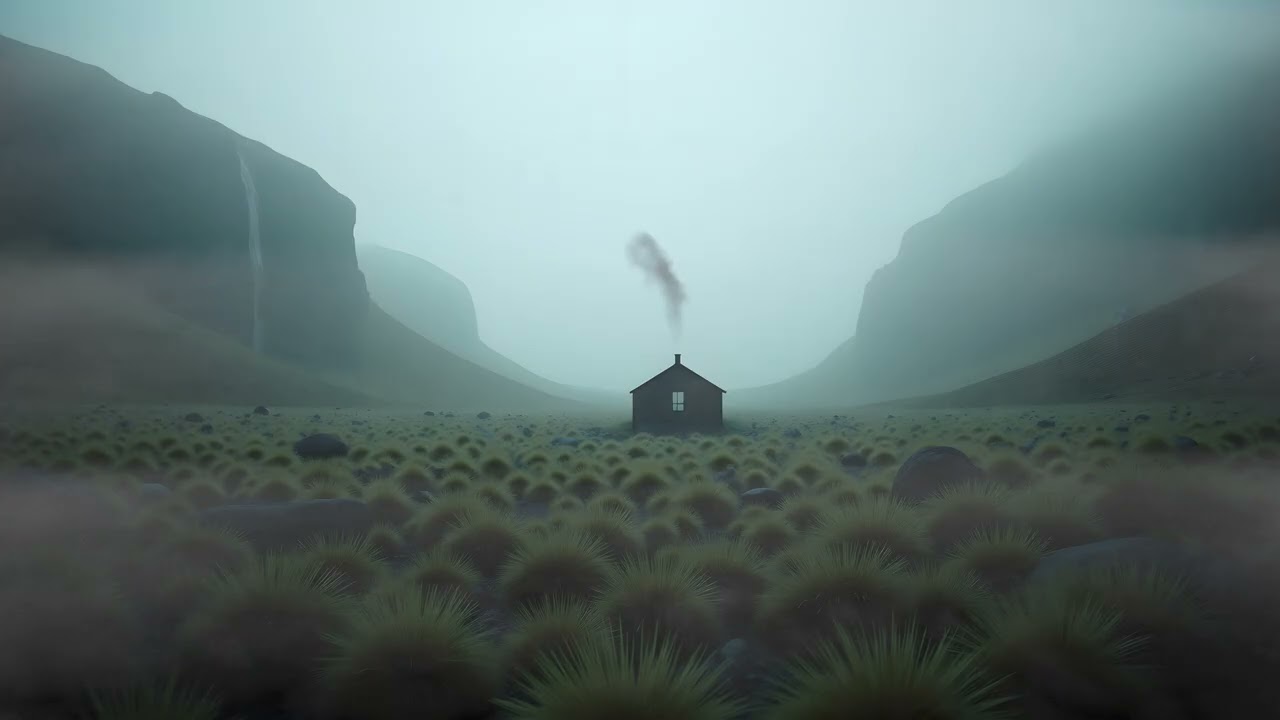 Where the Mist Never Lifts – Solitary Cabin in a Quiet Mountain Valley (4K Nature Ambience)