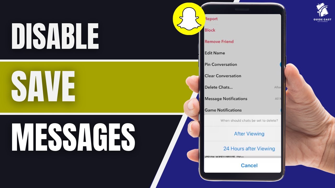 How to Disable Save Messages for 24 Hours on Snapchat (Full Guide)
