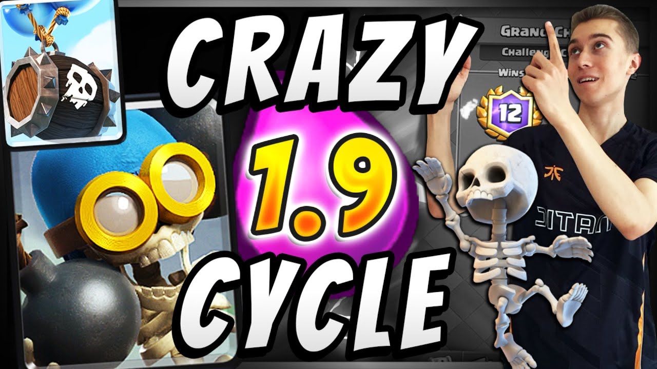 1.9 ELIXIR! INSANE FAST CYCLE DECK w/ BOMBER! — Clash Royale