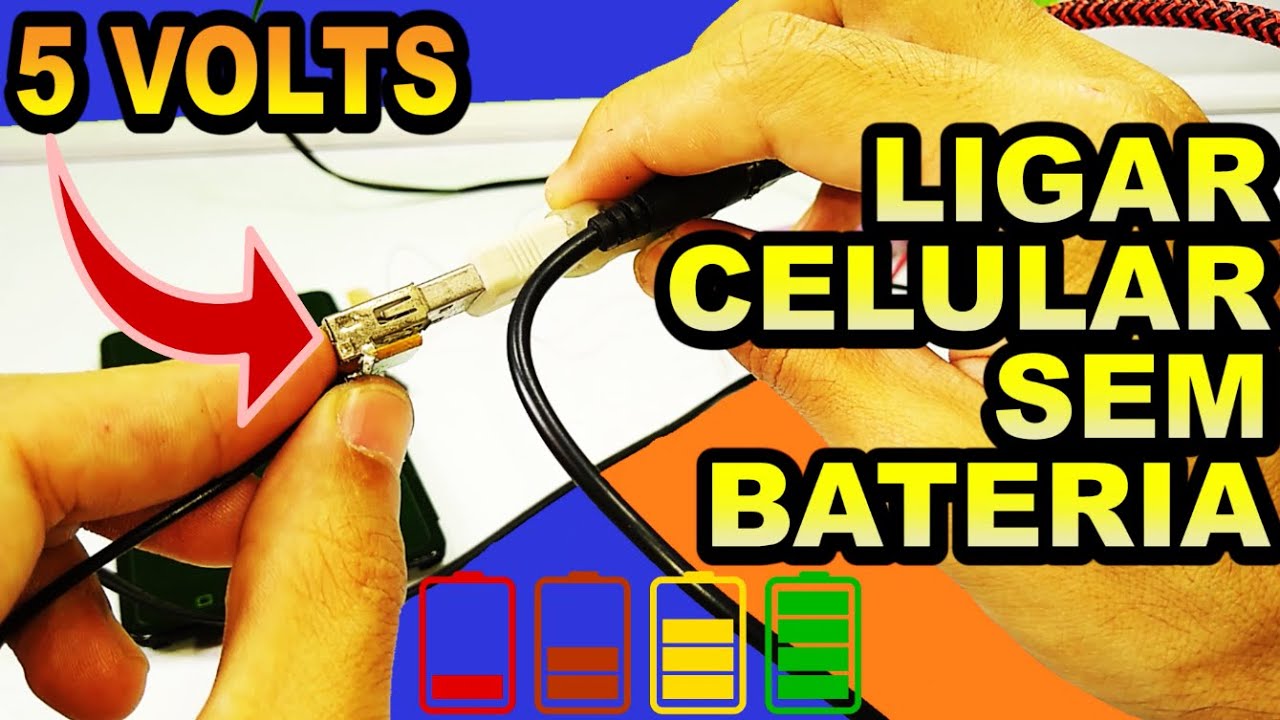 COMO LIGAR CELULAR  SEM BATERIA DIRETO NA FONTE 5 VOLTS