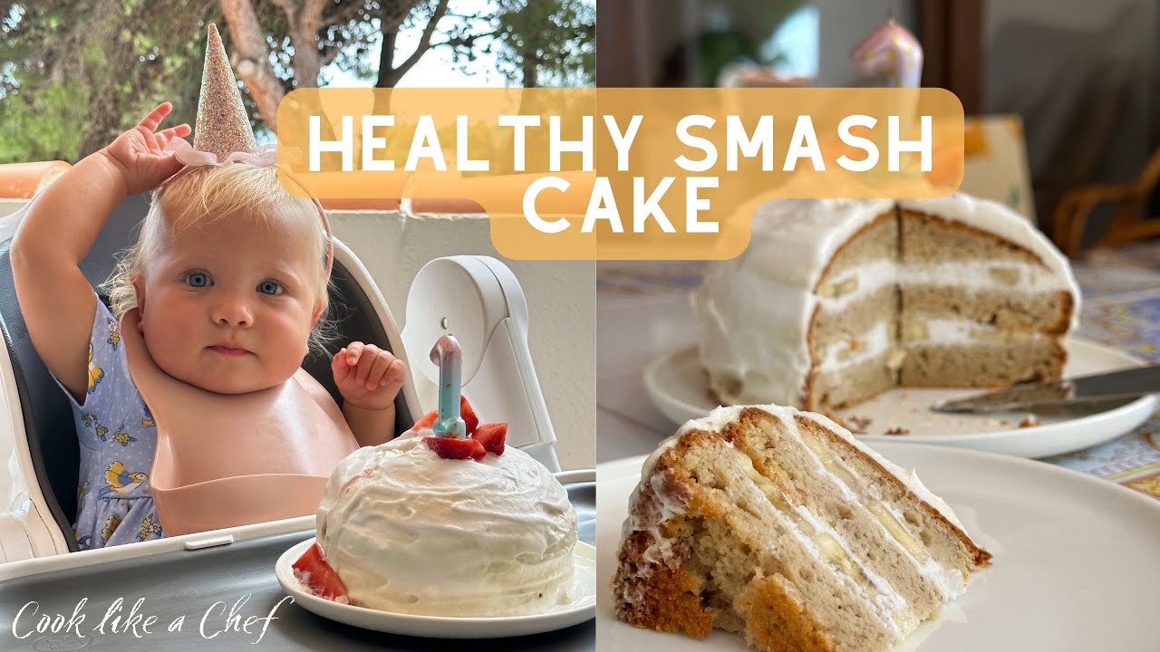 No sugar 7 ingredients baby smash cake - ideal for the 1st Birthday