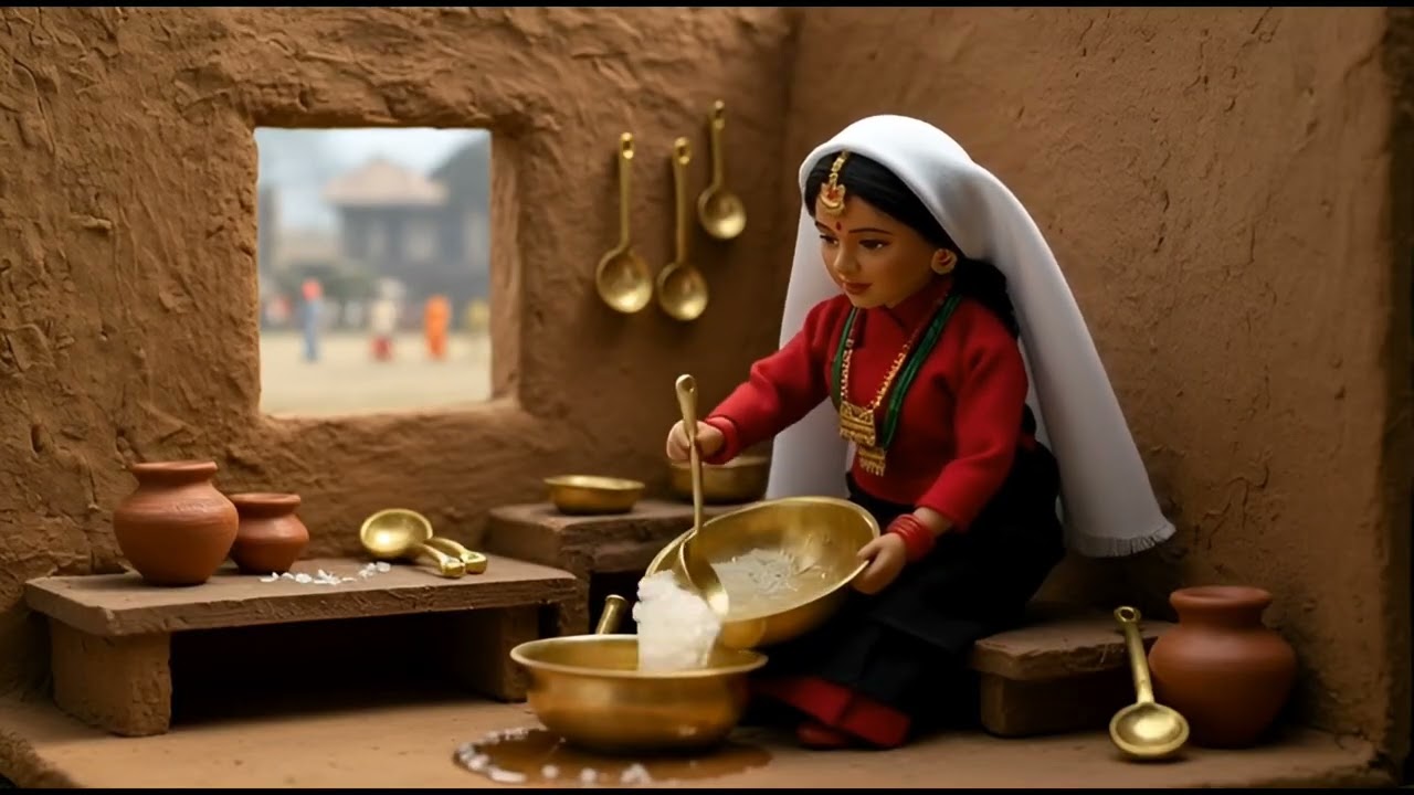 Miniature Doll Sel Roti Cooking ASMR | Nepali Village Tiny Kitchen @LifeVista-y5n #miniaturecooking.