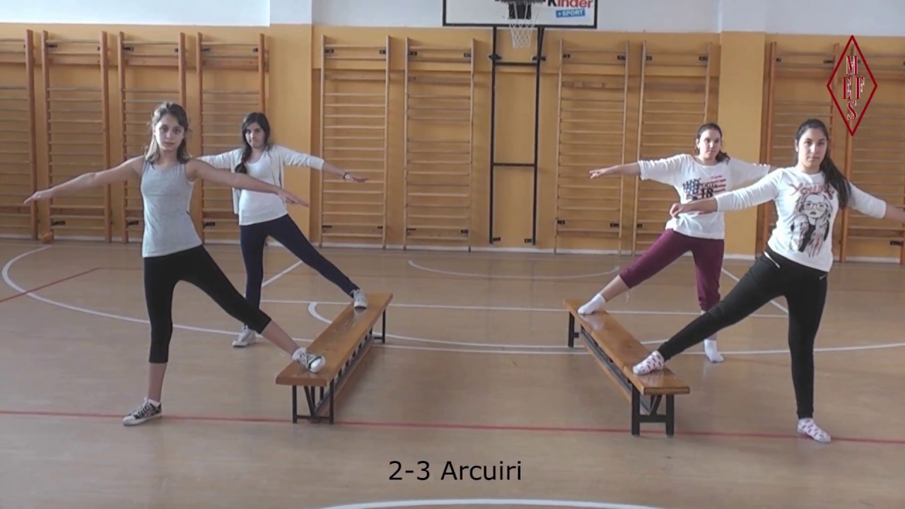 Complex de exercitii la banca de gimnastica