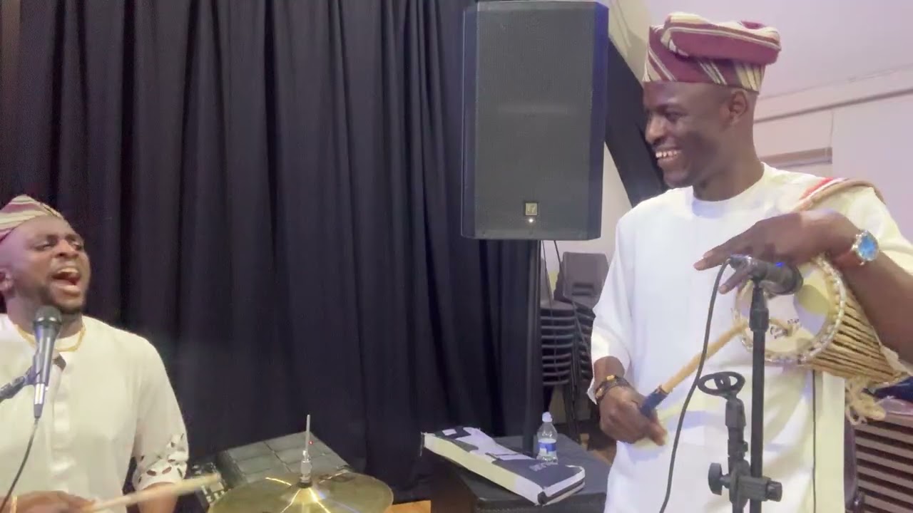 Sam percussion ft Demola Reformer @Slough United Kingdom. Eniola @50th birthday