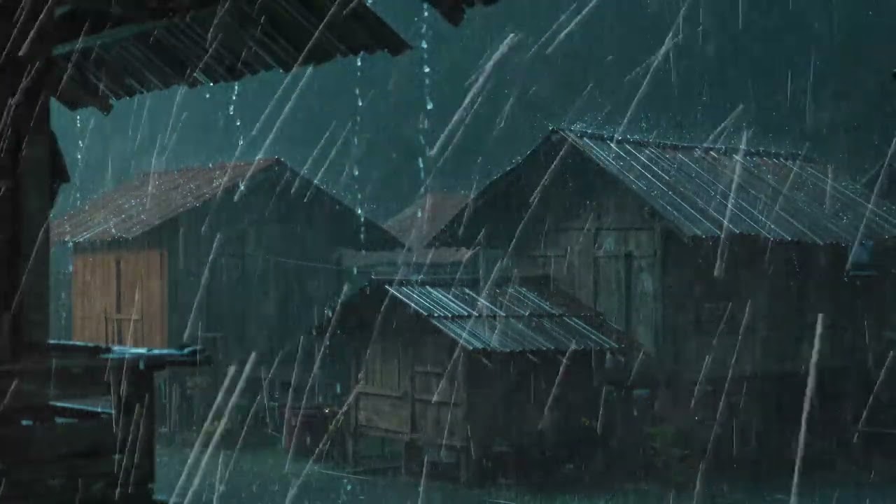 Исцеление сильных звуков дождя | Терапия сна и облегчение бессонницы ASMR