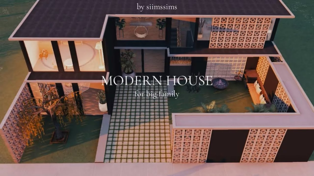 MODERN HOUSE - Speed Build, Layout || The Simsfreeplay