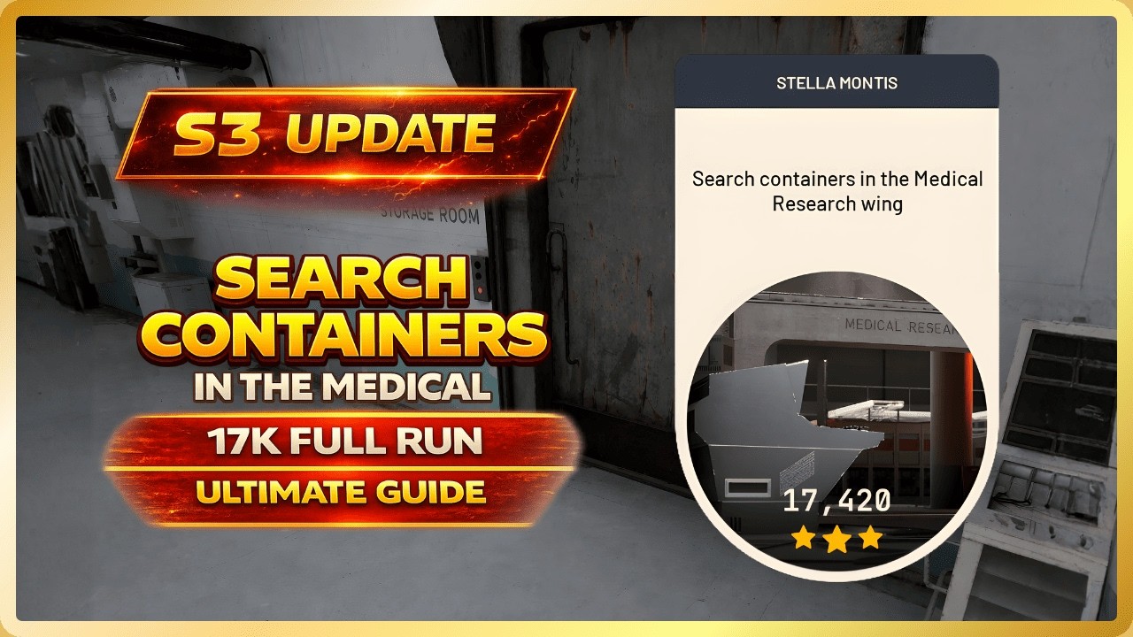 SEARCH CONTAINERS IN THE MEDICAL RESEARCH WING — 17K GUIDE (Season 3) | ARC Raiders Weekly Trial