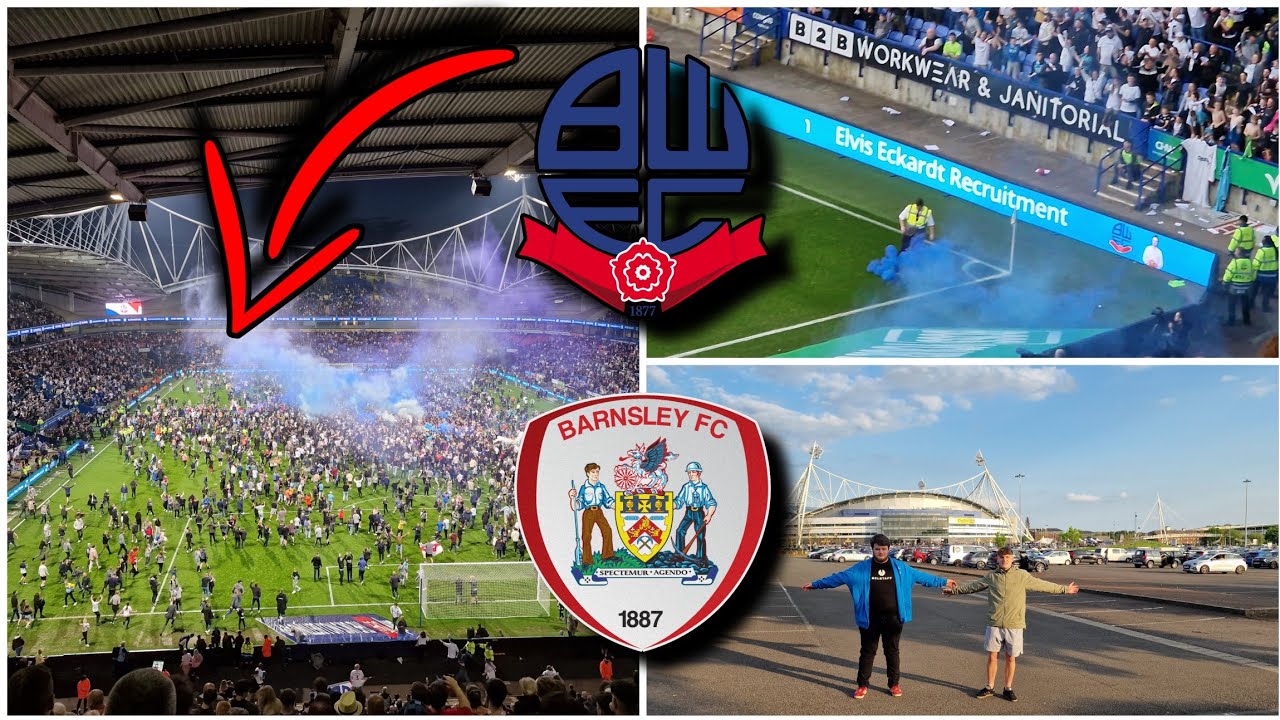CRAZY GAME AS BOLTON GO MENTAL AS THEY GET TO WEMBLEY!/ Bolton Vs Barnsley Vlog!