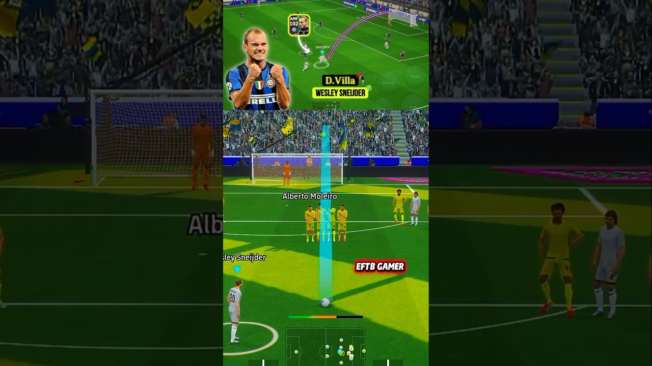 𝐖𝐞𝐬𝐥𝐞𝐲 𝐒𝐧𝐞𝐢𝐣𝐝𝐞𝐫 eFootball Long Free-kick Challenge 😱🚀 #shorts #efootball2026 #efootball
