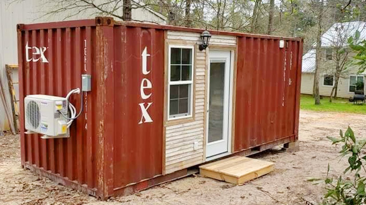 With $19k Contemporary Style Container Home For Sale in Texas | Lovely Tiny House