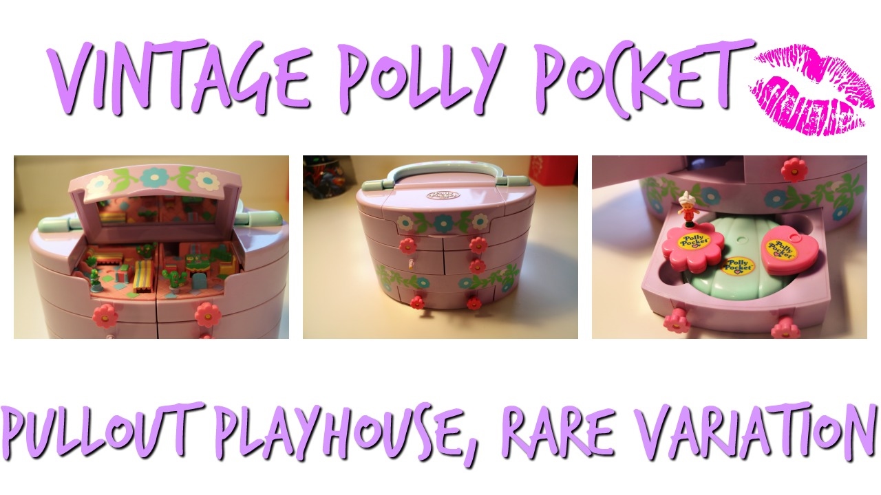 Vintage Polly Pocket pullout playhouse 1991 Makeup variation