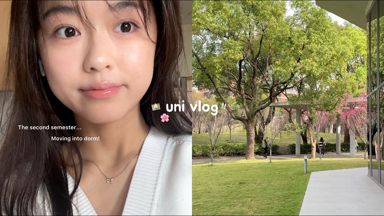 大學開學第一週🌸🏫搬宿舍、櫻花季!!管樂練習、整理家裡、productive week