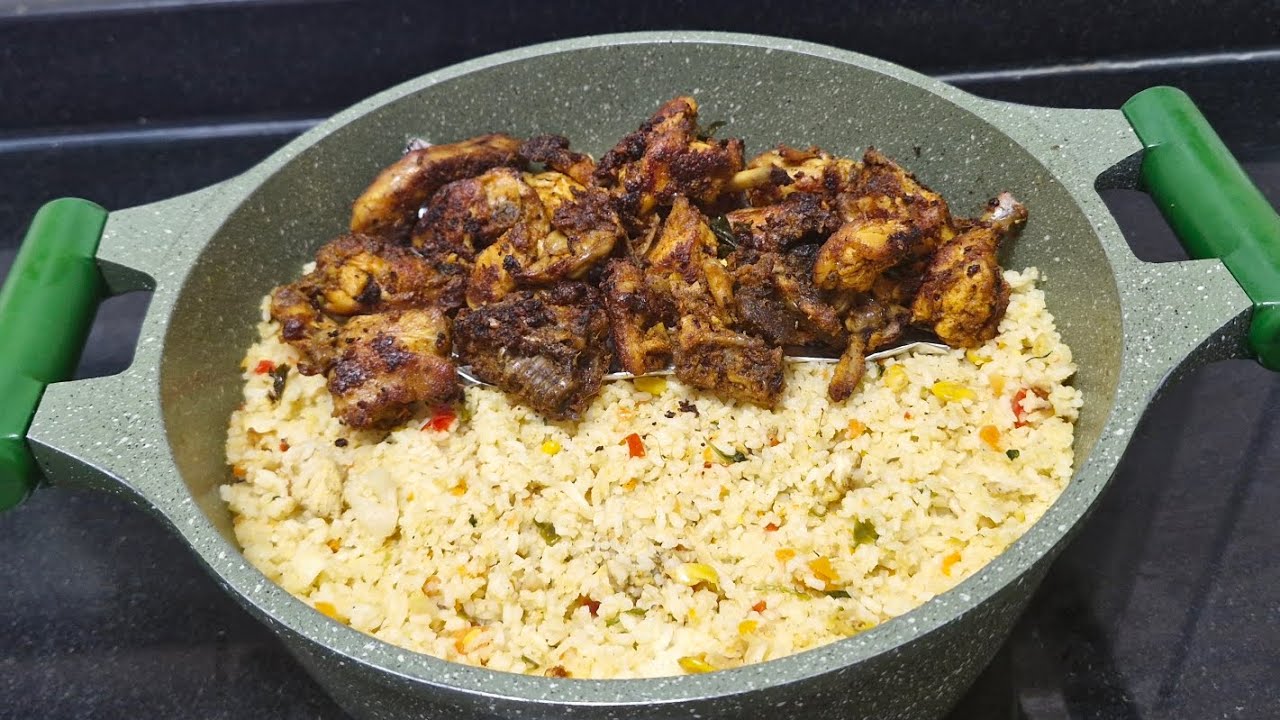 Easy fried rice and chicken fry 😊