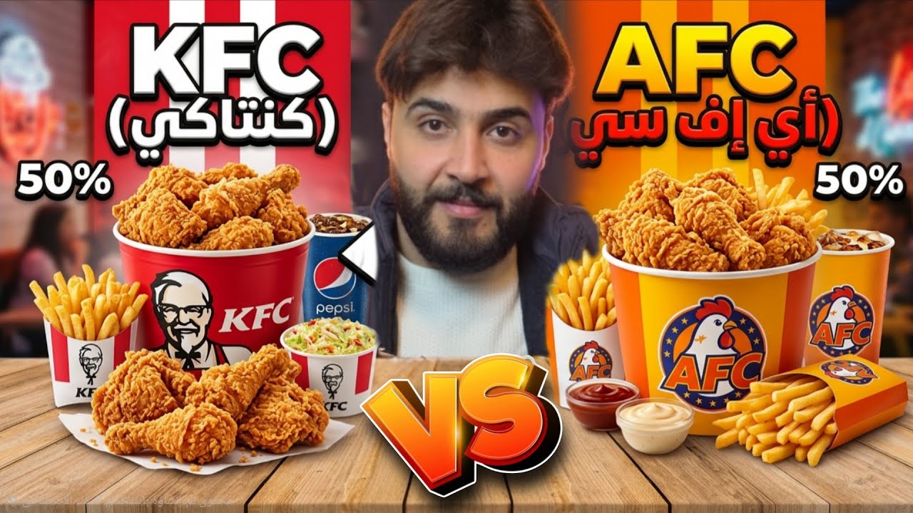أقوى مقارنة كنتاكي مقرمش: KFC ضد AFC.. 🍗🔥