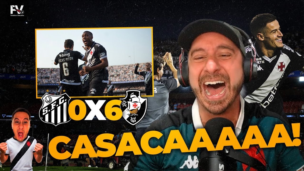 FABIO AZEVEDO VAI À LOUCURA COM GOLEADA DO VASCO | NARRADOR LEVA CARTÃO AMARELO E ESTÁ PENDURADO