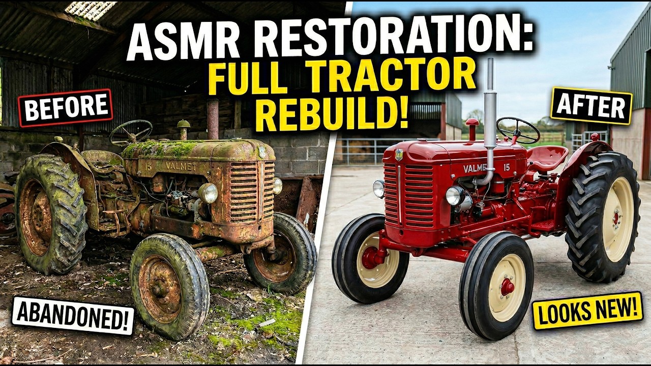 1952 Valmet 15 Full Restoration | Abandoned Finnish Tractor Rebuild (ASMR)