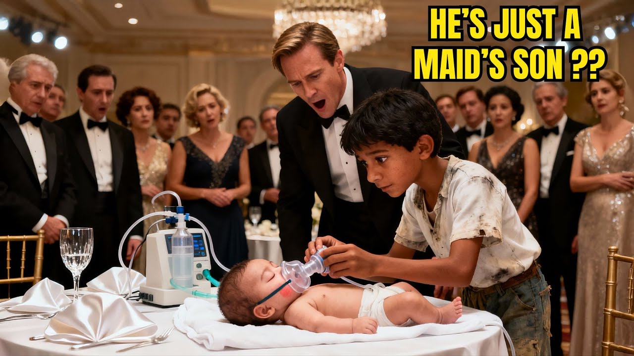 Billionaire’s Baby Cried for Hours at the Gala —  Until the Black Maid’s Son Did the Unthinkable
