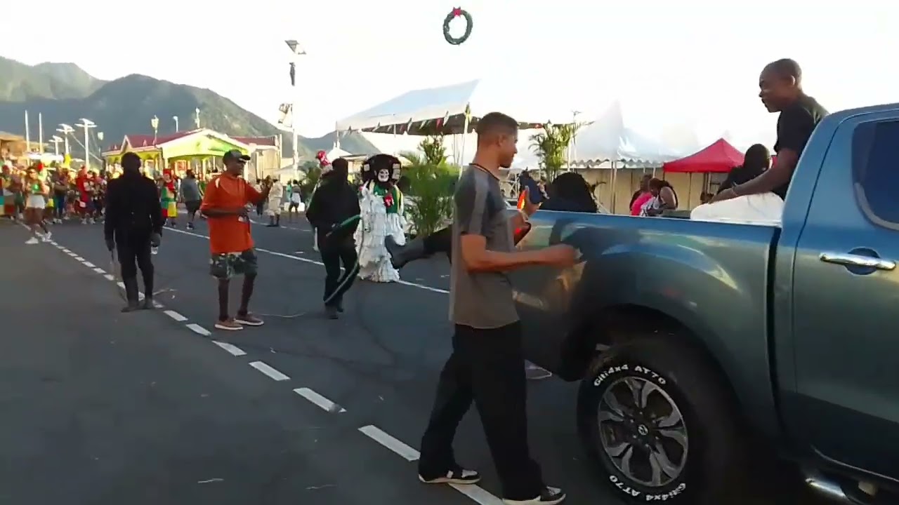 Amanda getting gifts at Roseau Carnival 2026 opening part 2# Mas Dominique # Bouyon Music #Caribbean