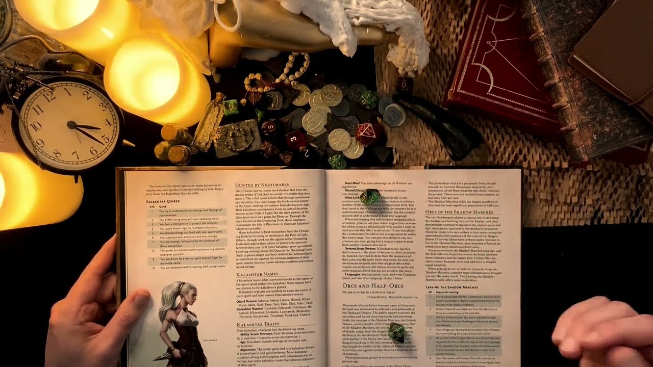 Bardic Whispers ASMR - Races/Species Read Through • ASMR • Player's Handbook • Low Fi • D&D