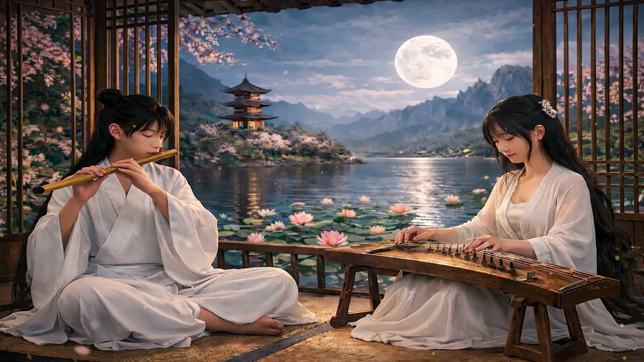 Música Zen Relajante con Guzheng, Erhu y Flauta de Bambú | Sueño Profundo y Meditación