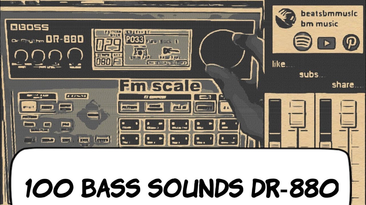 testing 100 bass sounds    DR-880
