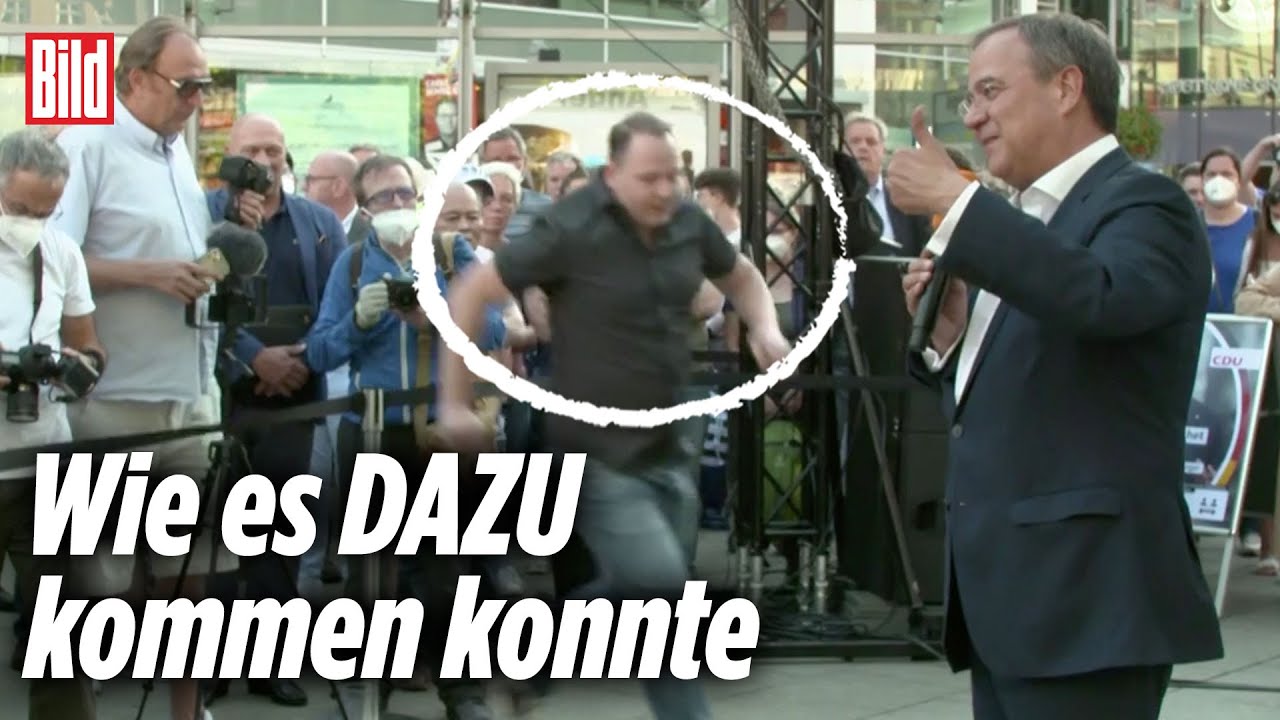 Querdenker stürmt Bühne bei Laschet-Rede in Erfurt: Wo war die Security?