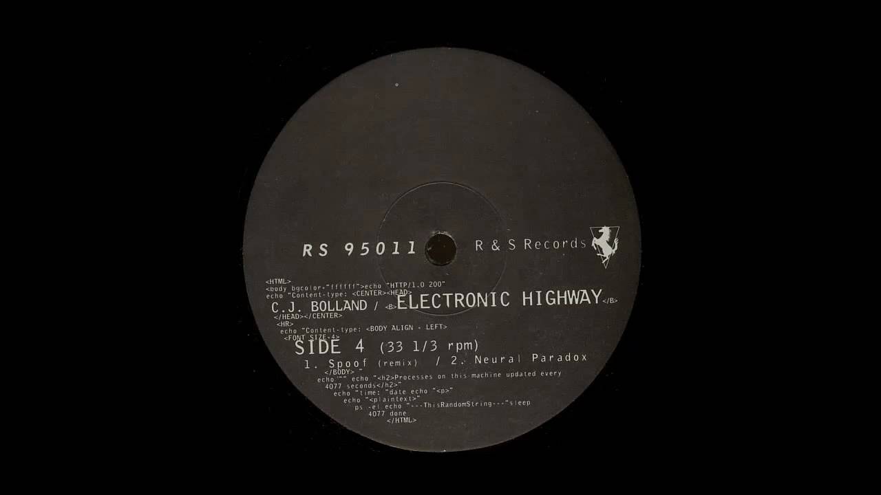 CJ BOLLAND Spoof (remix) (R&S RECORDS)