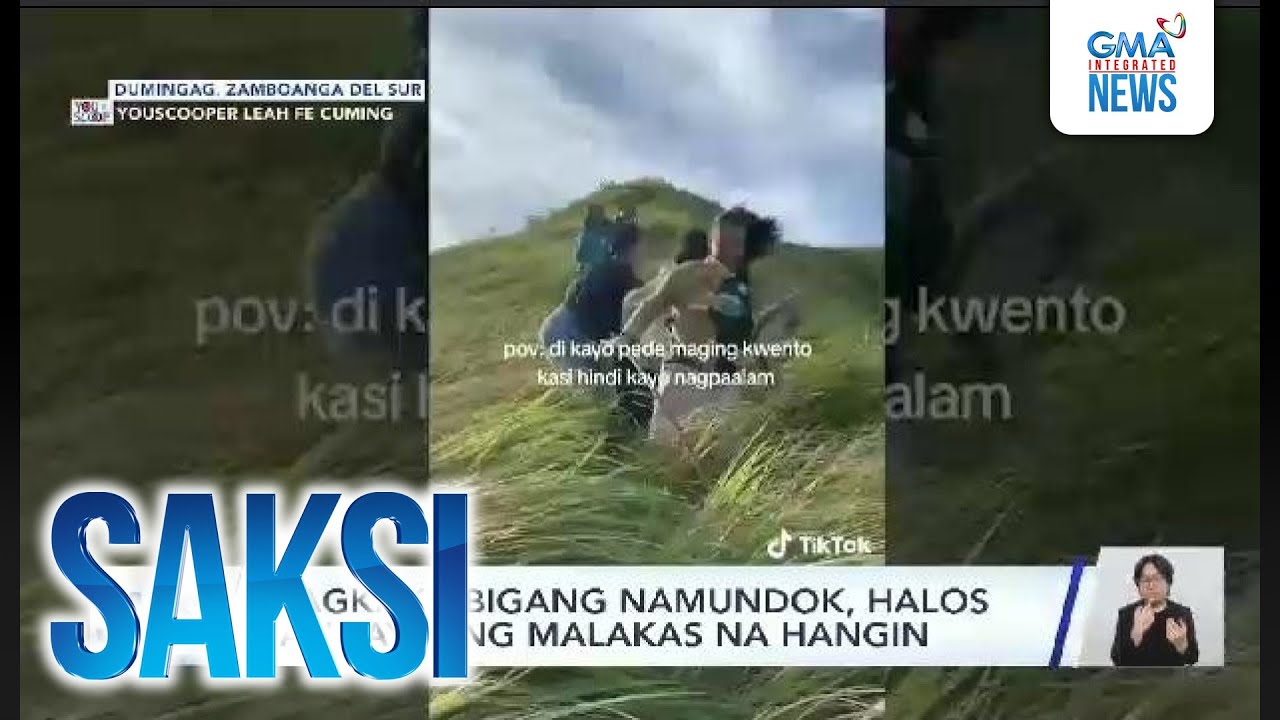 Magkakaibigang namundok, halos tangayin ng malakas na hangin | Saksi