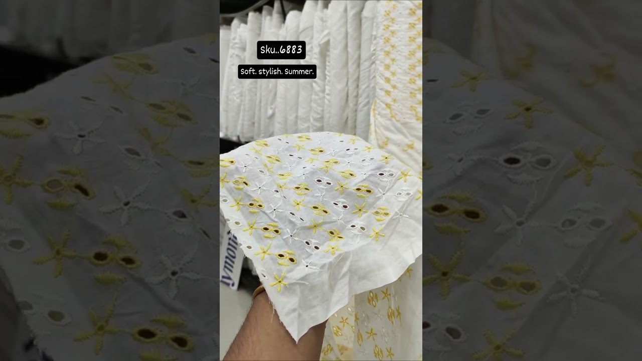 White & Yellow Cotton Hakoba Fabric for Summer #hakoba
