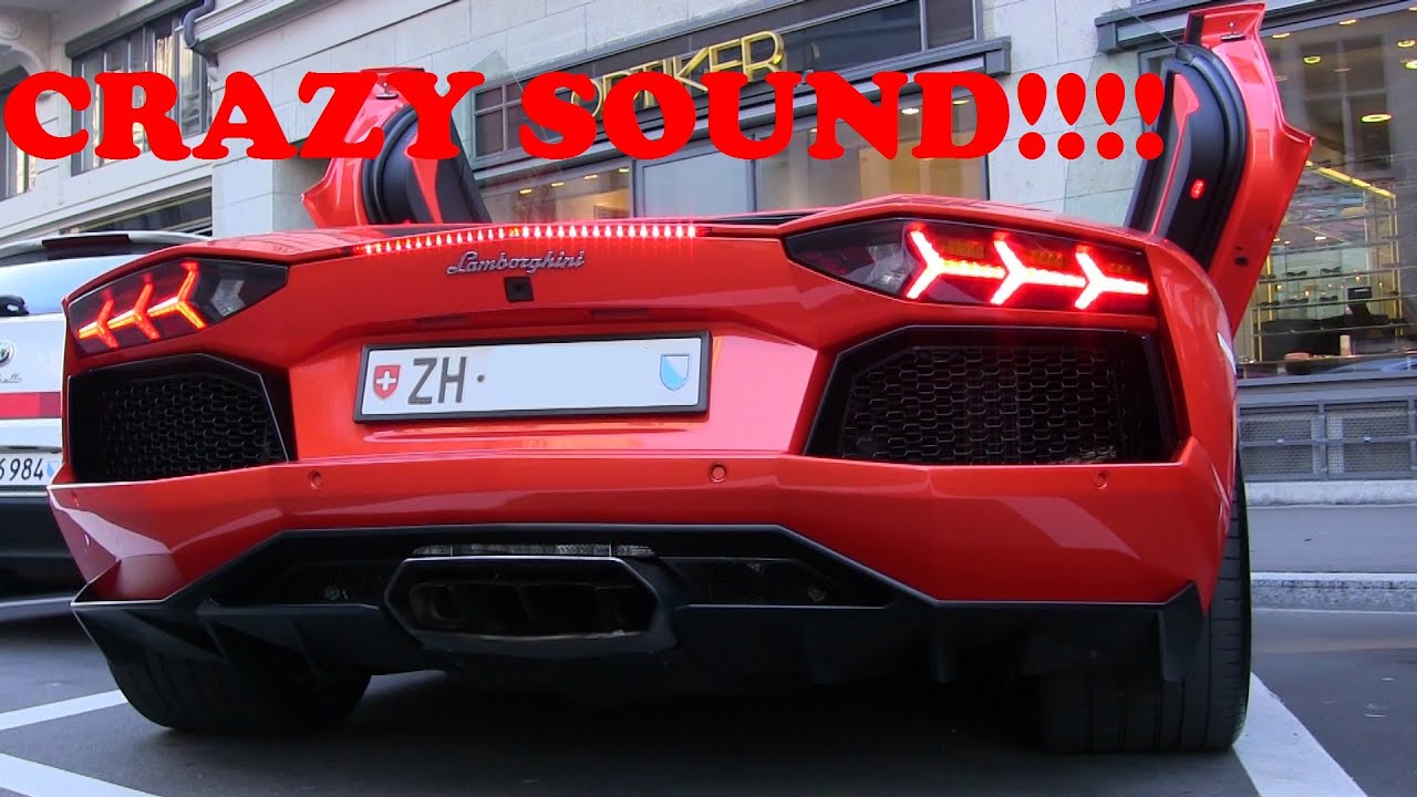 Lamborghini Aventador LP700-4 crazy sound in the city!! - loud revs and accelerations!