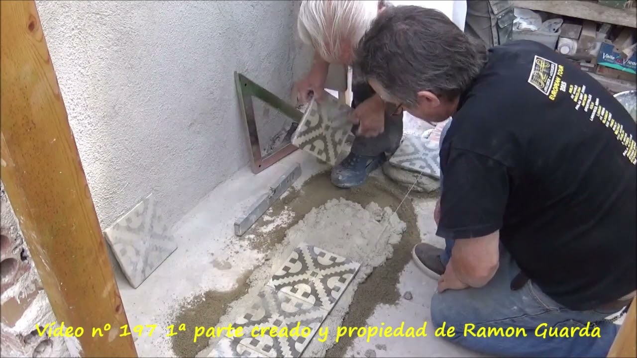 Cómo colocar mosaico hidráulico 1ª parte vídeo nº 197