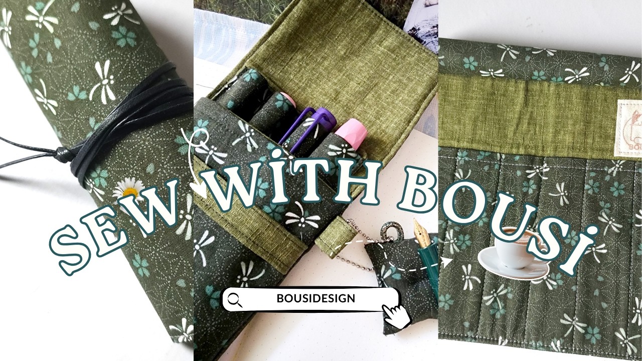 DIY Fountain Pen Wrap: Tailor Made Fabric Pen Roll (Traditional Japanese Aesthetic) #penholder