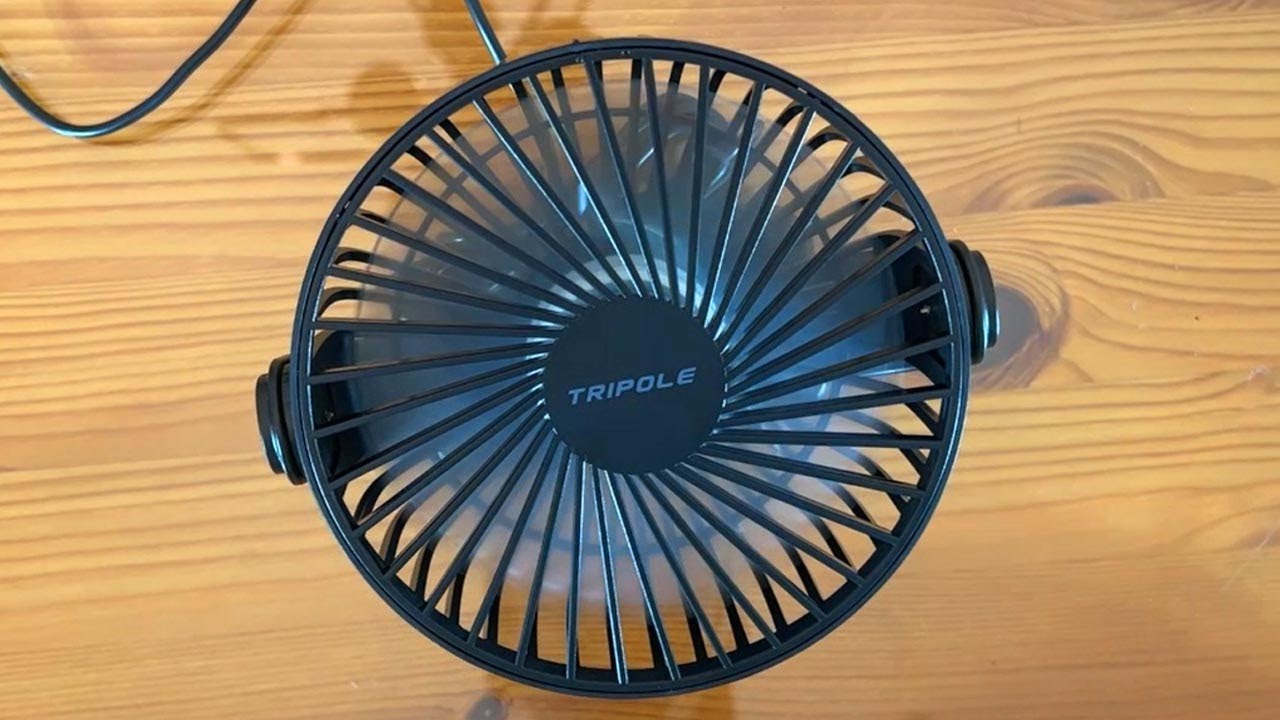 TriPole Small Desk Fan USB Powered Portable Fan 3 Speeds Strong Airflow Mini Fan