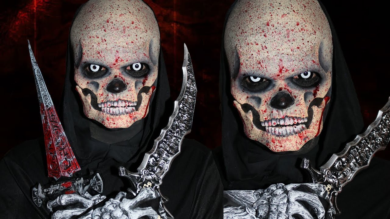BLOODY SKULL - Grim Reaper - Makeup Tutorial!