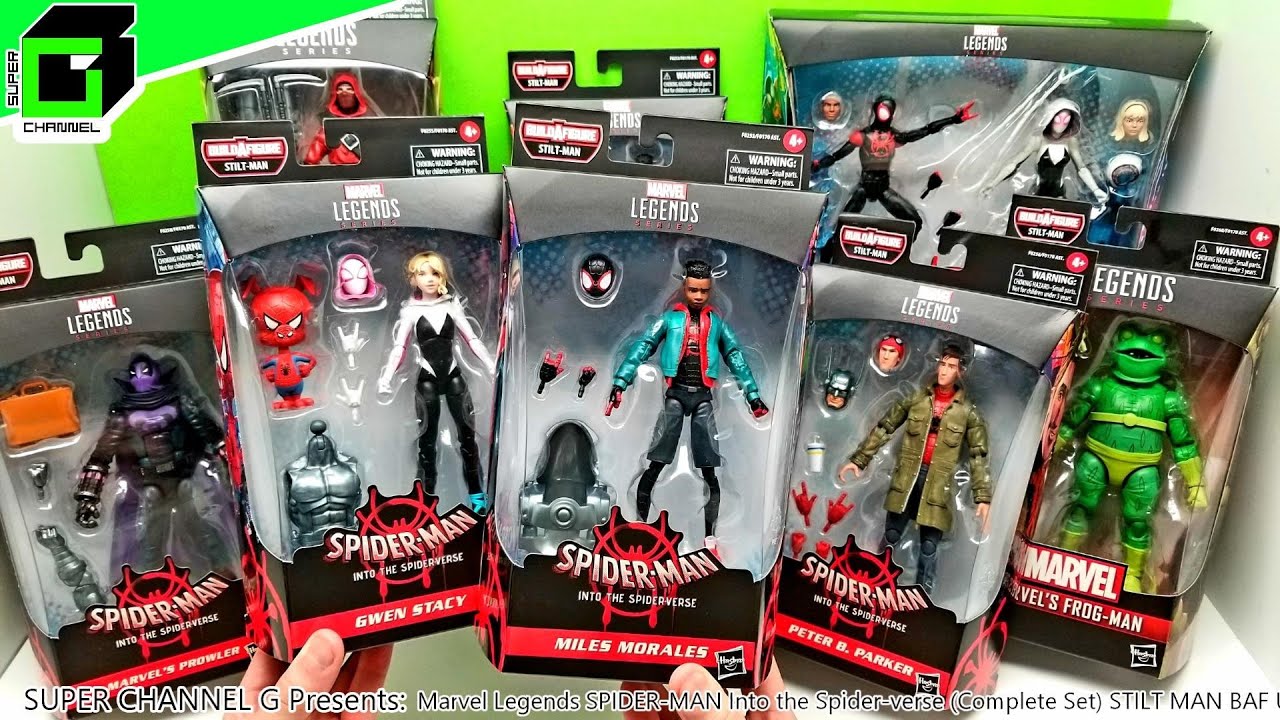 Marvel Legends SPIDER-MAN INTO THE SPIDER-VERSE (Complete set BAF Stiltman) UNBOXING and REVIEW!!!