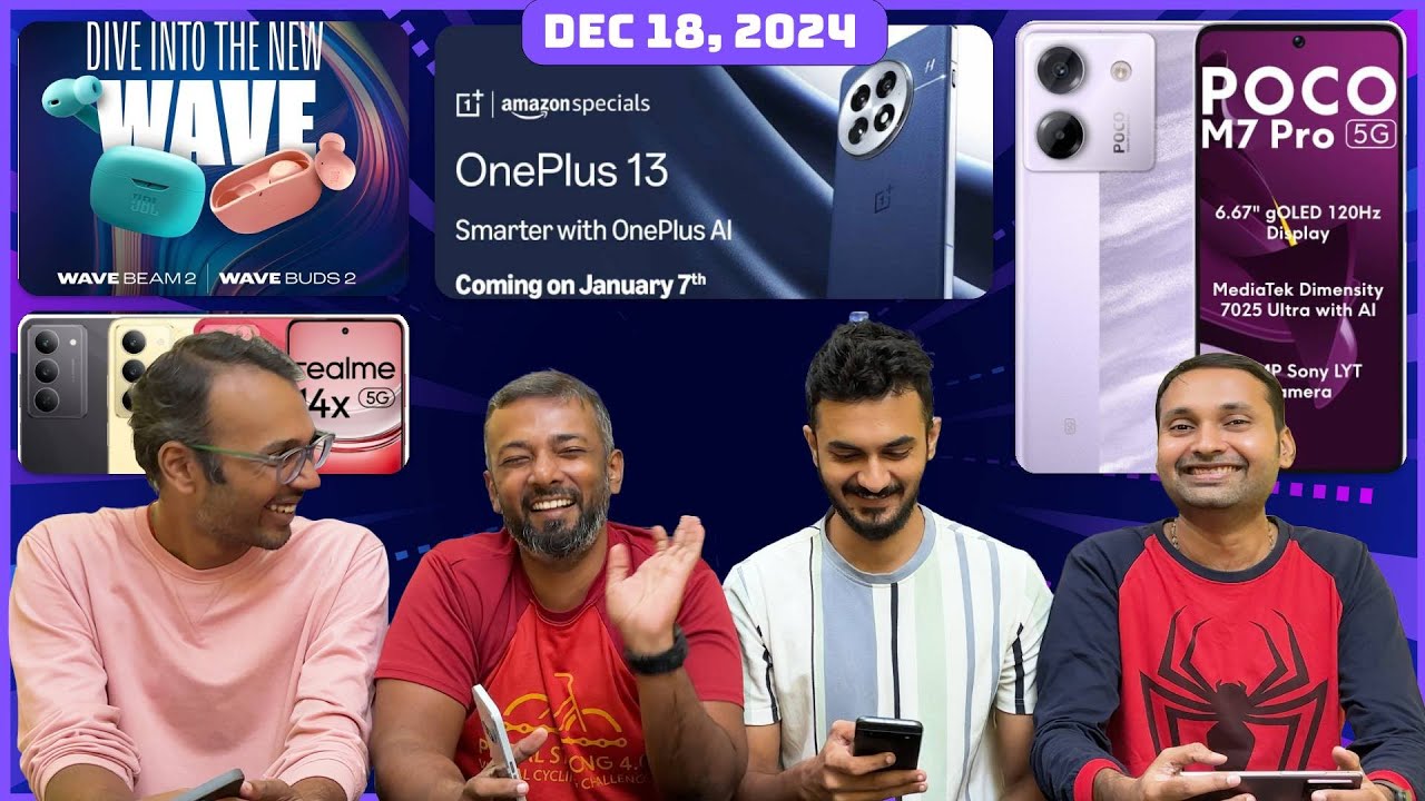 POCO M7 Pro 5G & realme 14x 5G quick look, OnePlus 13 India launch date, JBL ANC earbuds | TVT 1481