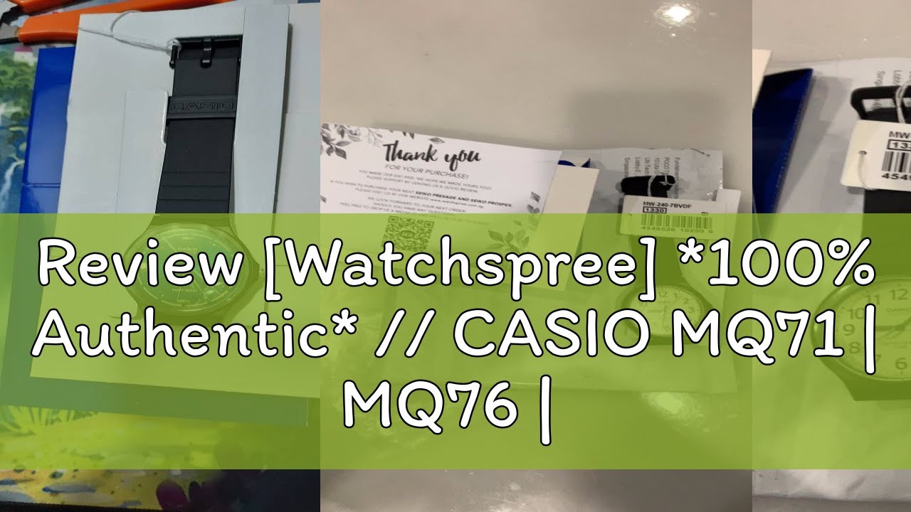 Review [Watchspree] *100% Authentic* // CASIO MQ71 | MQ76 | MW240 | MW59 | MQ & MW Series Resin Ana