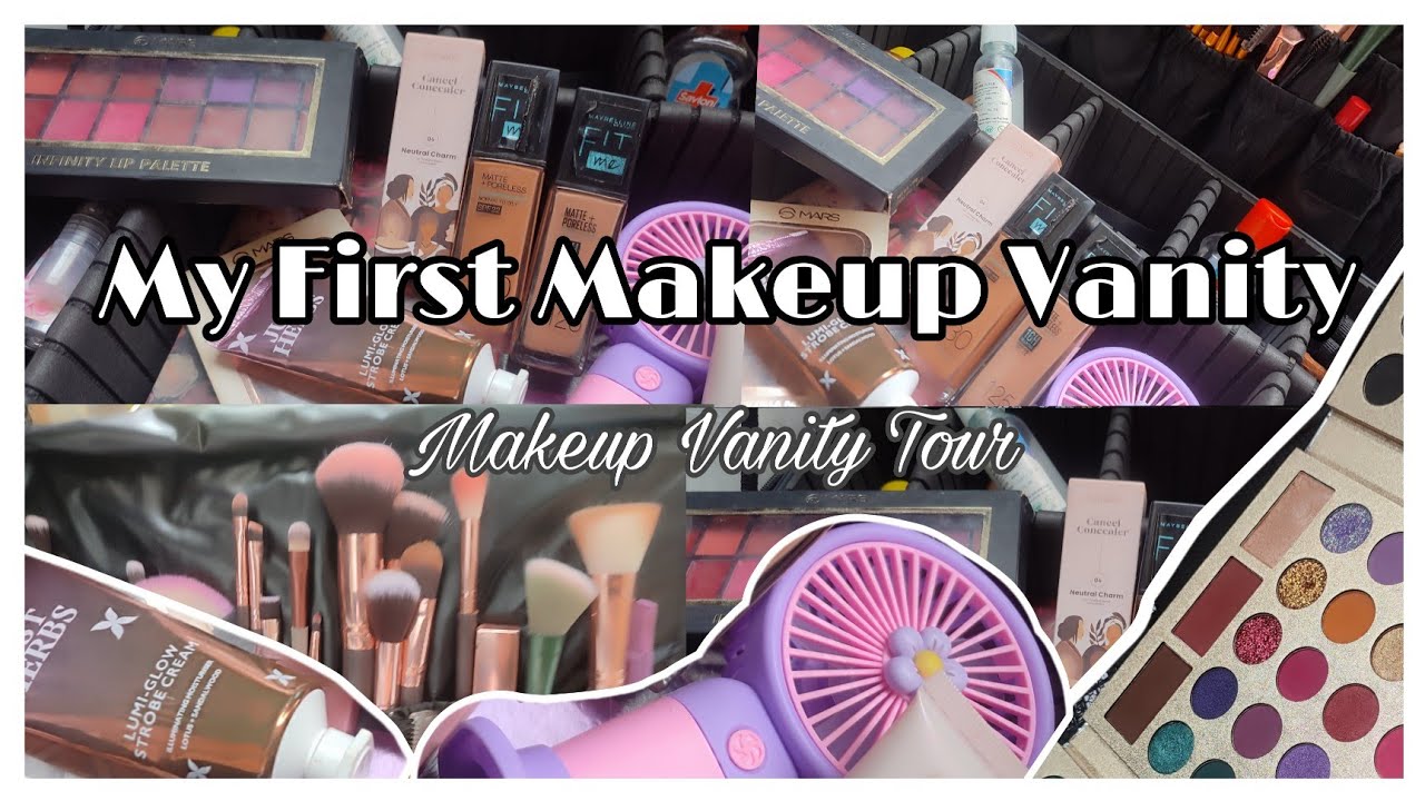 My First Makeup 💄Vanity Tour❤👀|| First Makeup Vanity with affordable Product🌷✨🌿|| 