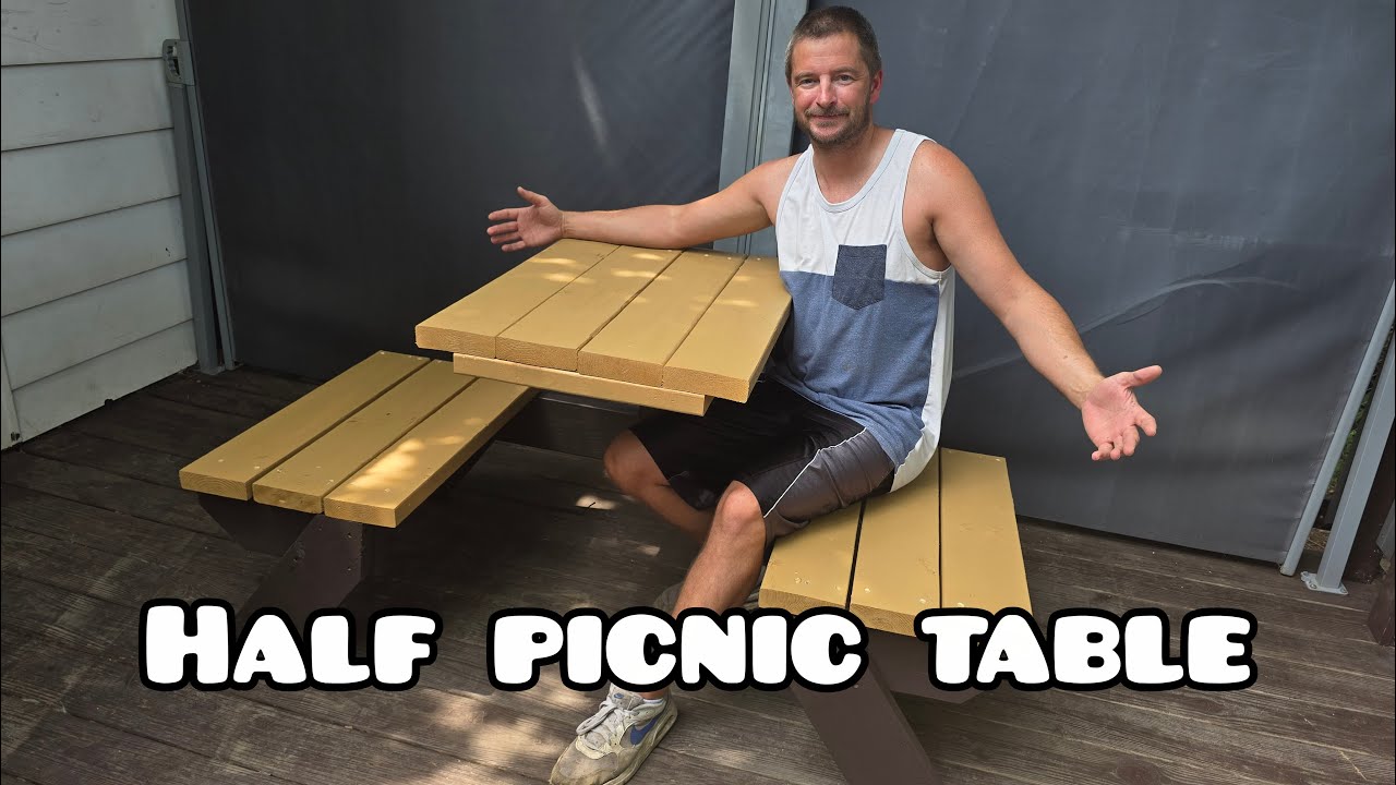 How to build a half picnic table | DIY wooden picnic table