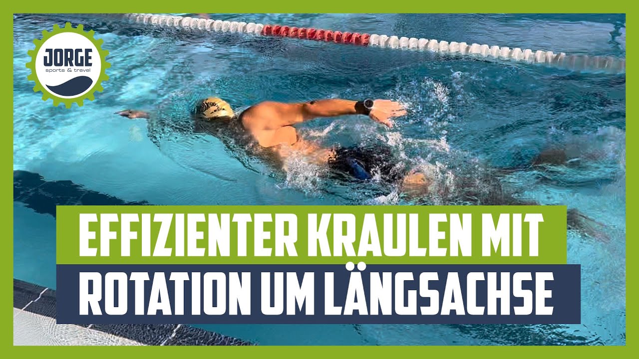 Effizienter Kraulen mit Rotation um die Längsachse