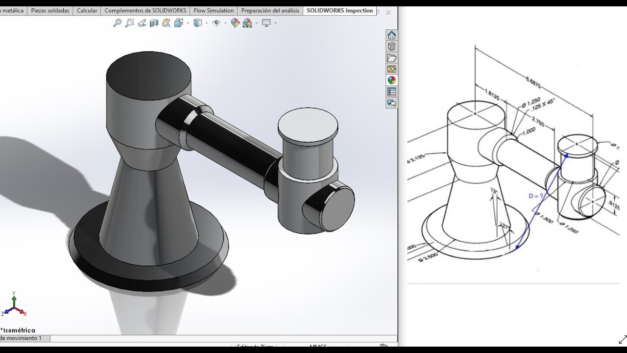 Modelado 3D de figura isométrica_01 Solidworks