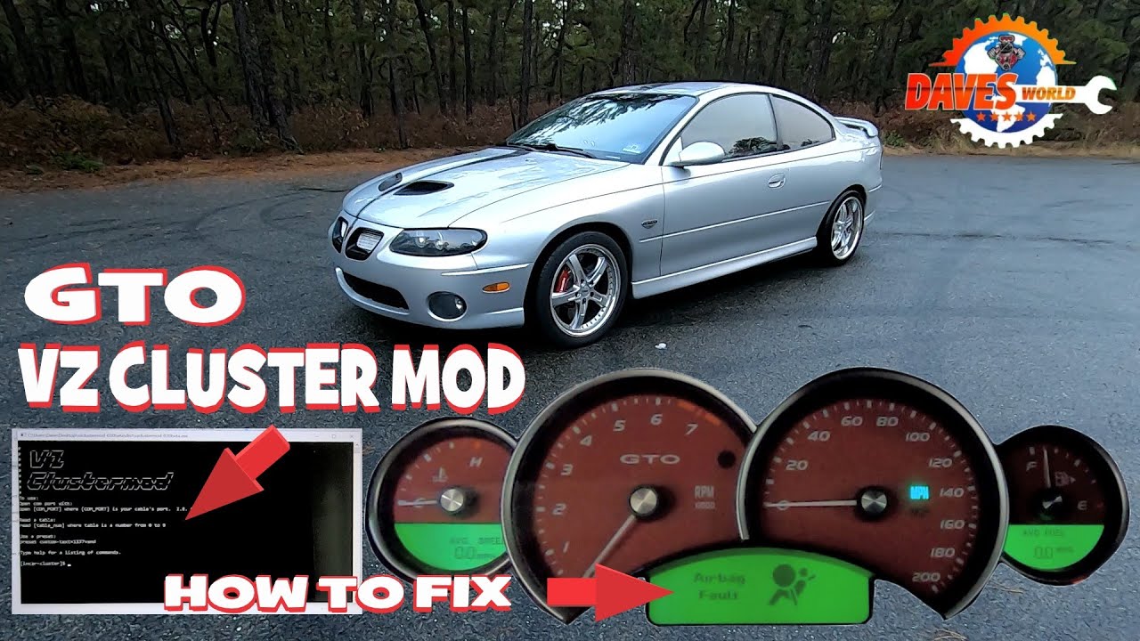 GTO VZ Cluster Mod Вот как я исправил Dave's World GTO